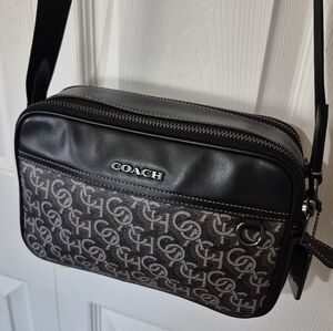 Coach CF484 Graham Midnight Crossbody Coach Monogram Print Canvas And Leather